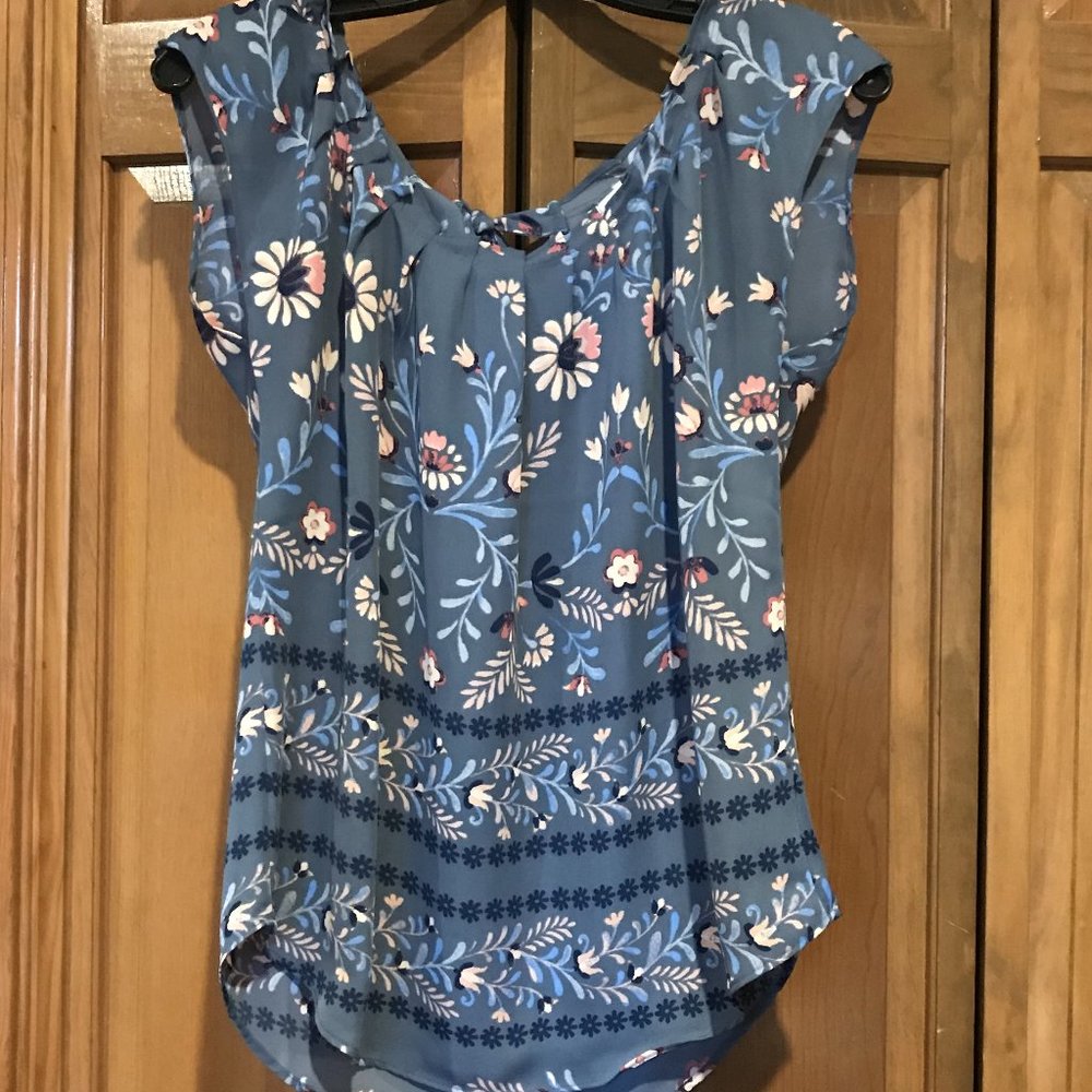 LC Lauren Conrad Pleat Neck Top
